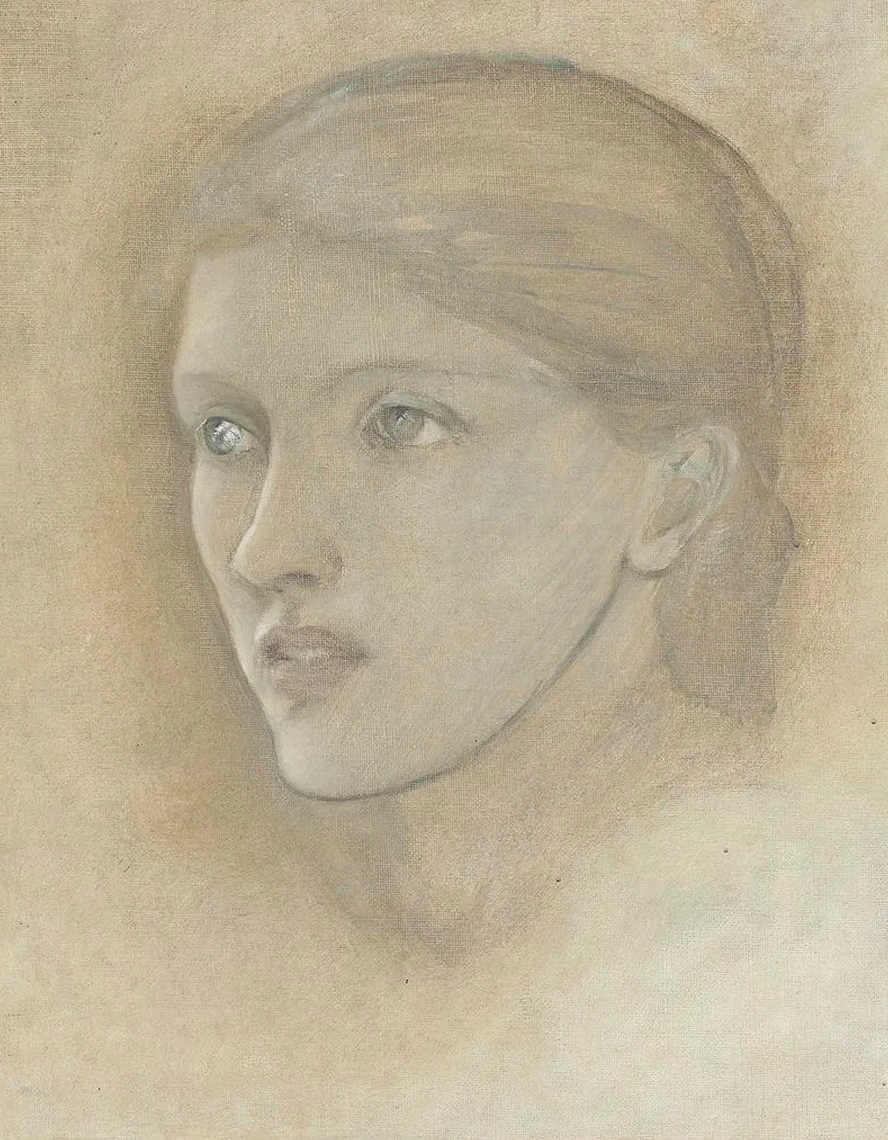 Female Head Study, Looking to the Right, for the Golden Stairs