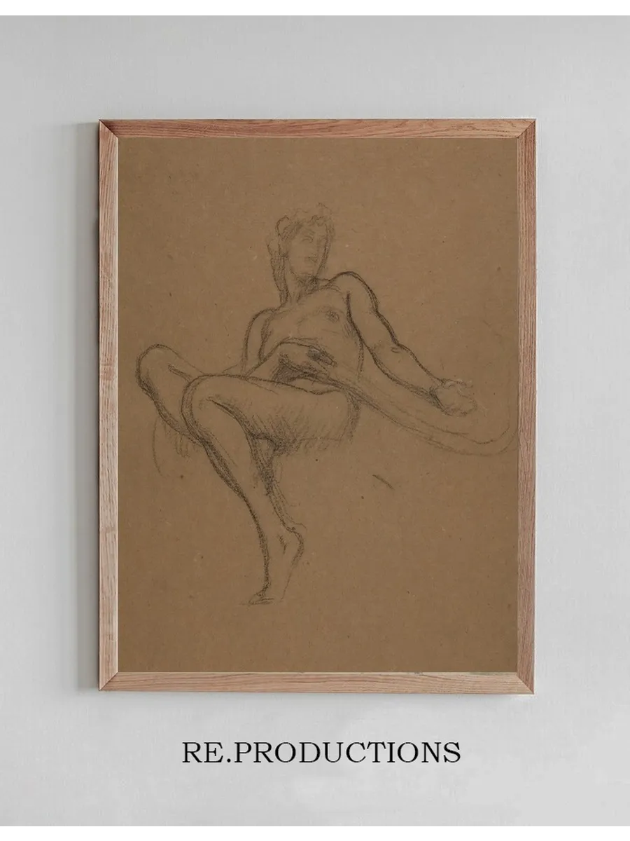 Female Nude Seated, Study for the Garden of the Hesperides
