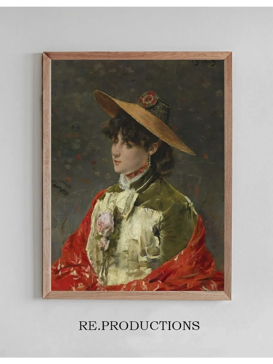 Femme Au Chapeau De Paille
