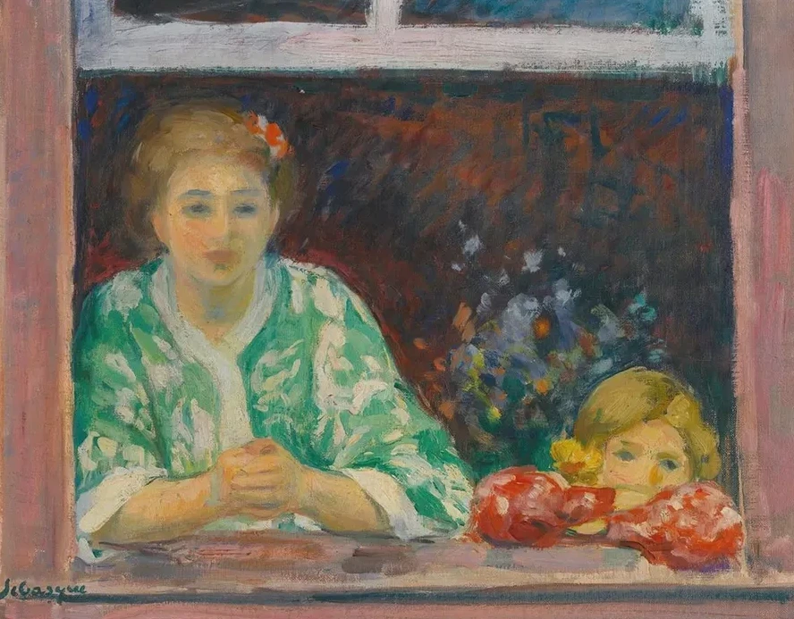 Femme Et Fillette La Fen tre