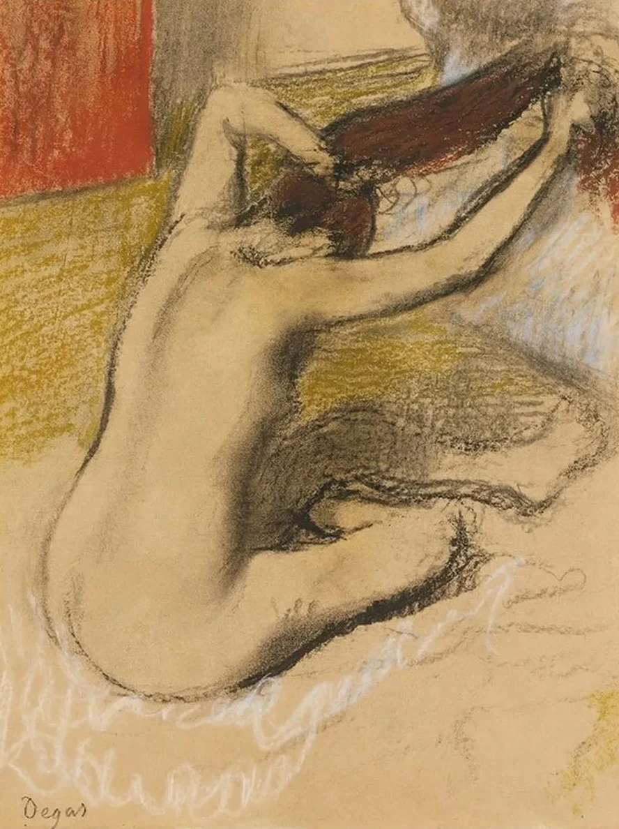 Femme Se Peignant