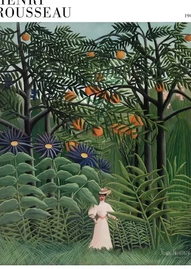 Femme Se Promenant Dans Une Foret Exotique