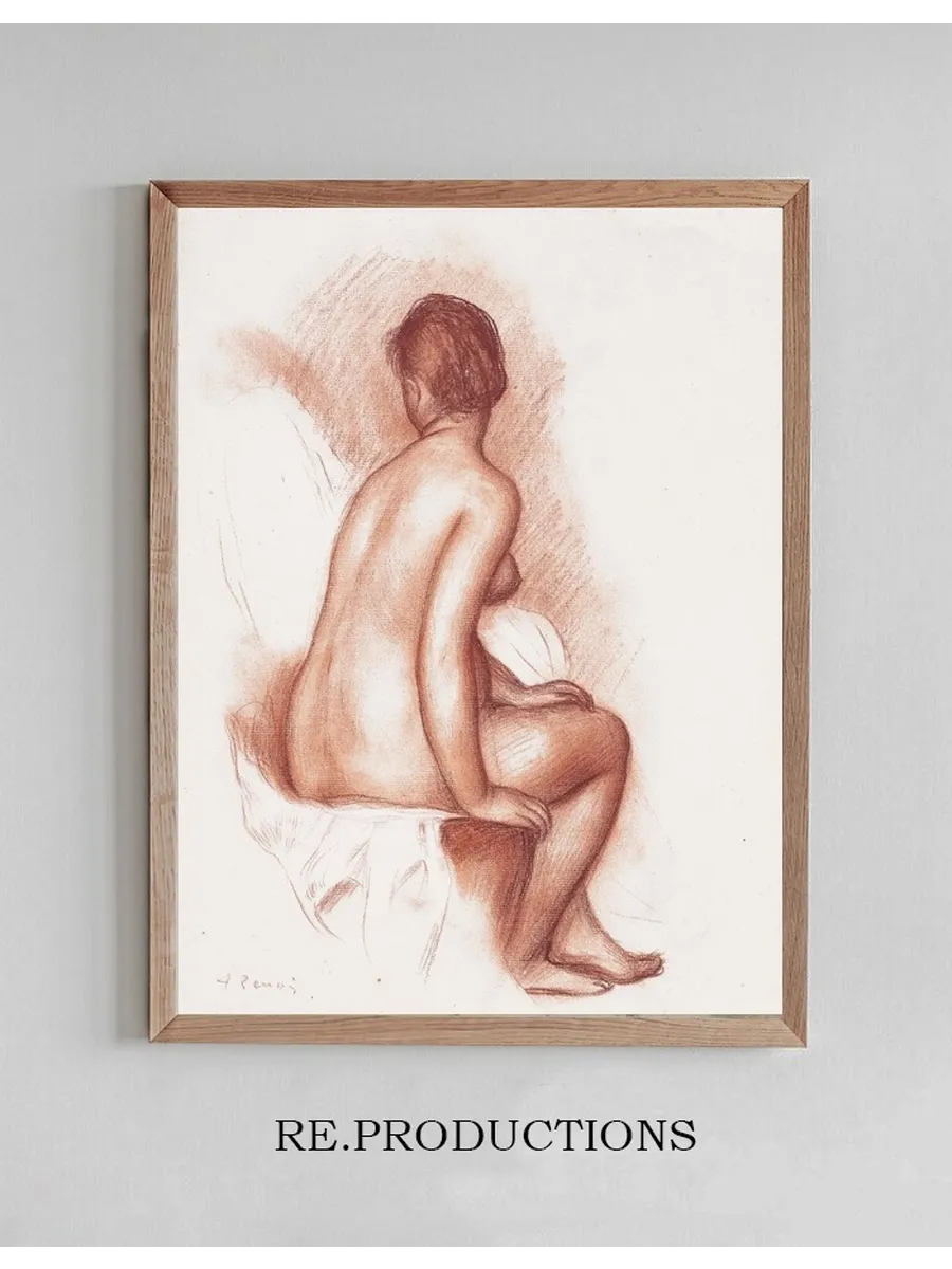 Femme Assise (baigneuse Assise Vue de Dos)