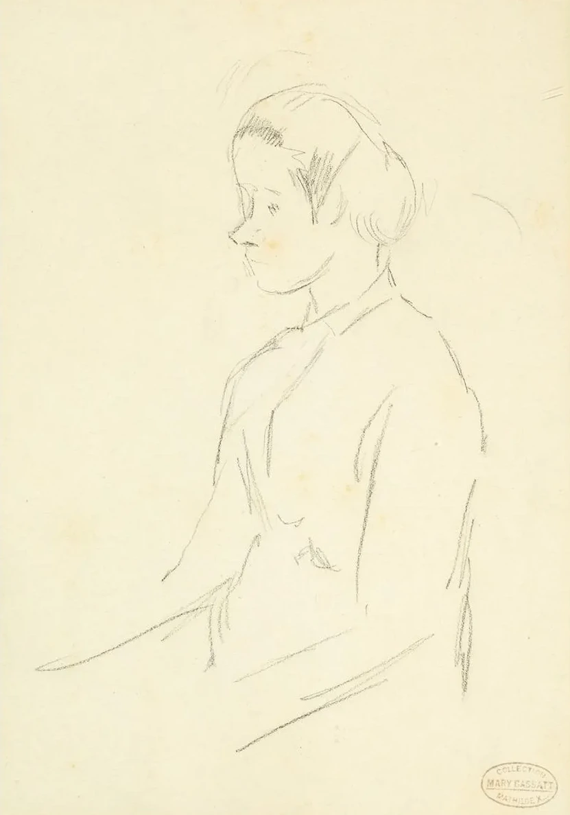 Femme Assise de Profil