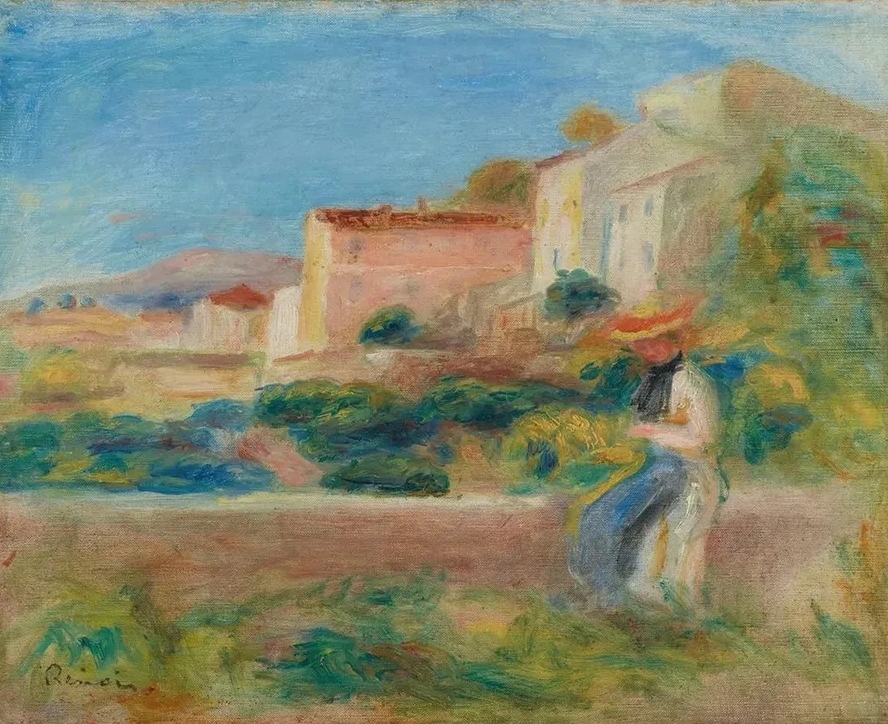 Femme Assise, la Maison de la Poste Cagnes