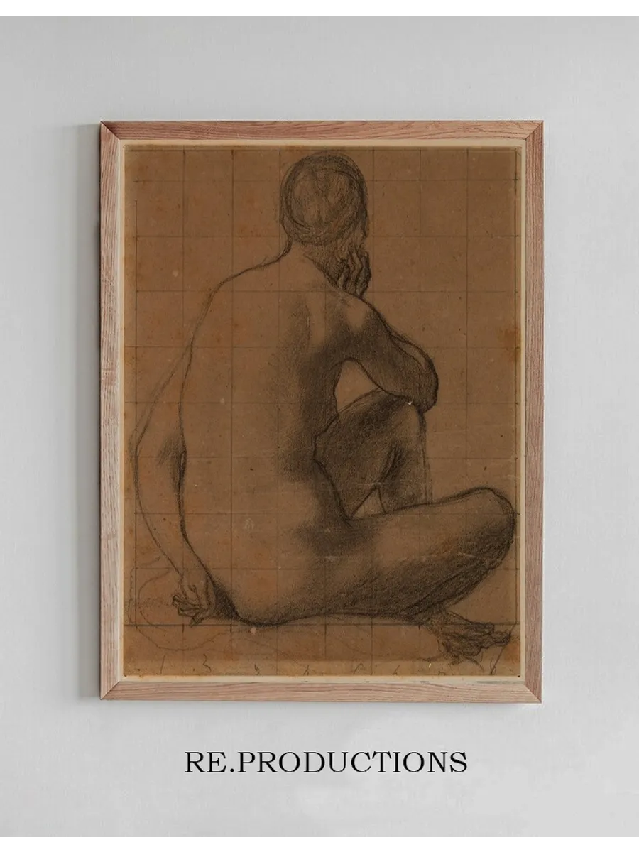 Femme Assise, Nue de Dos