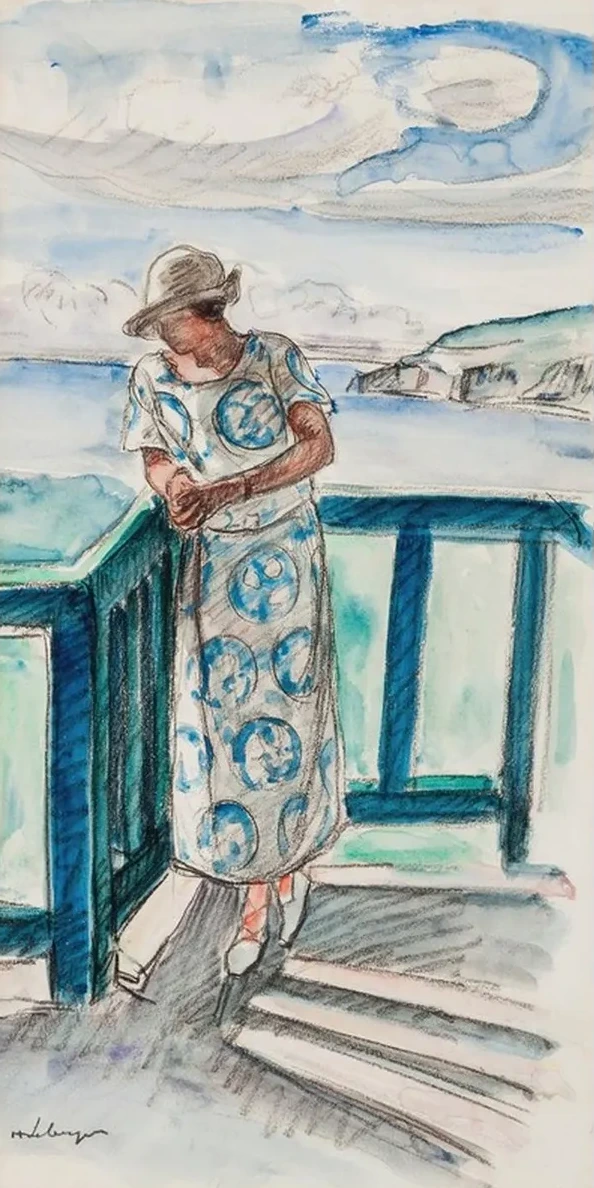 Femme Au Balcon