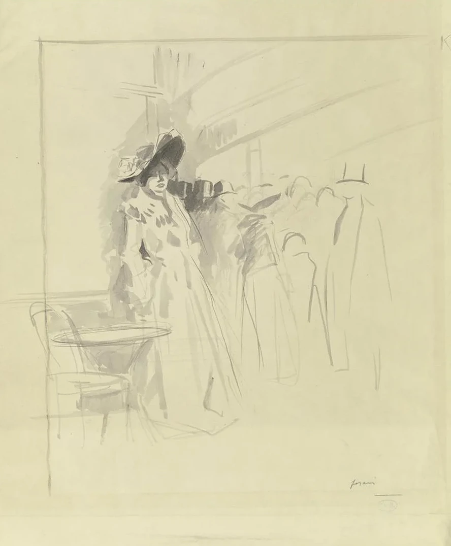Femme Au Caf