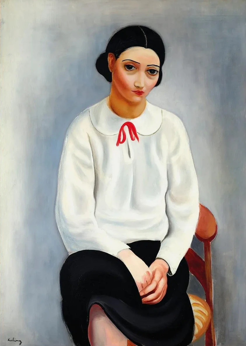 Femme Au Corsage Blanc