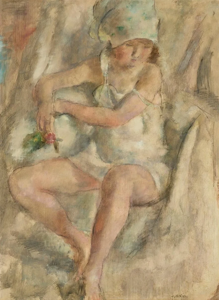 Femme Au Turban Avec Rose
