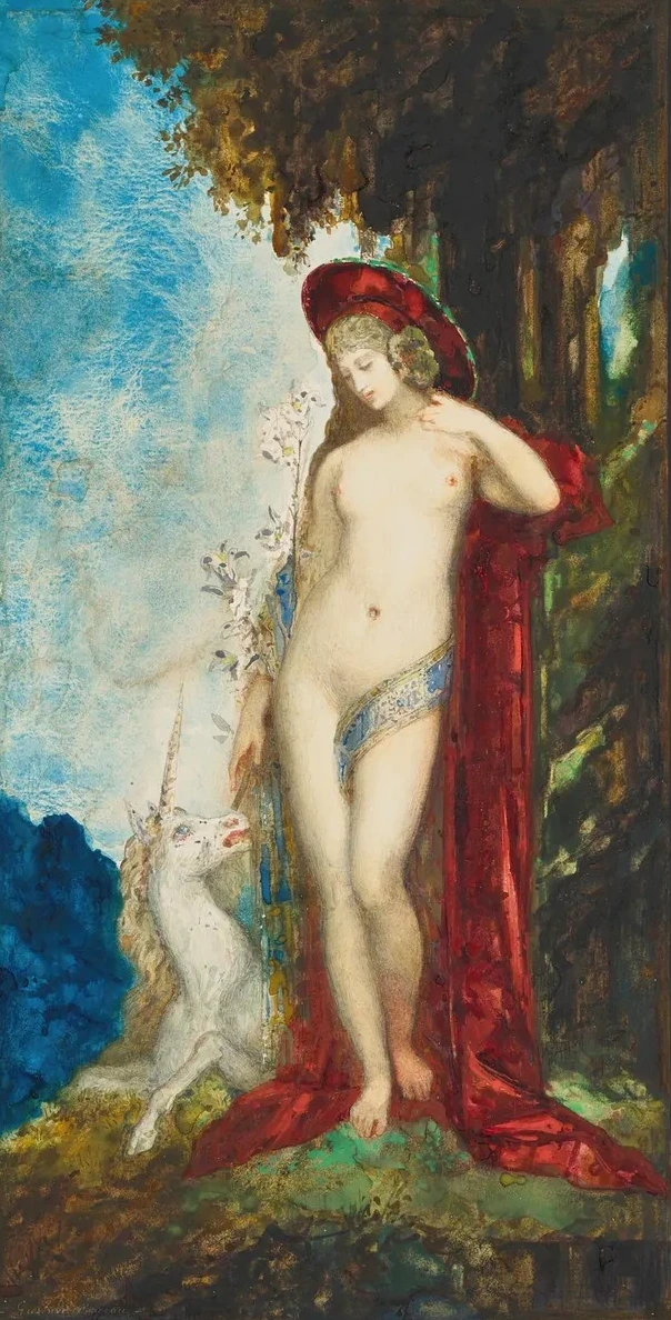 Femme et Licorne