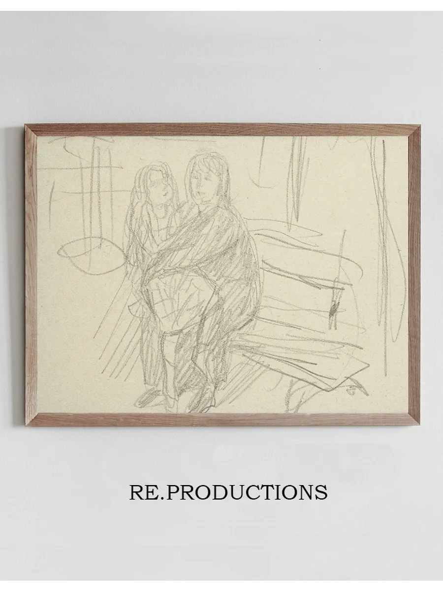 Femme et Enfant Sur Un Banc