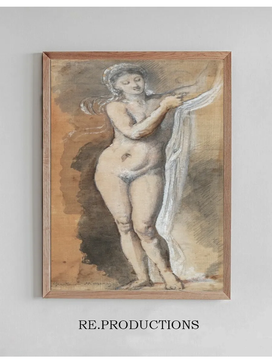 Femme Nue (tude Avec Drap)
