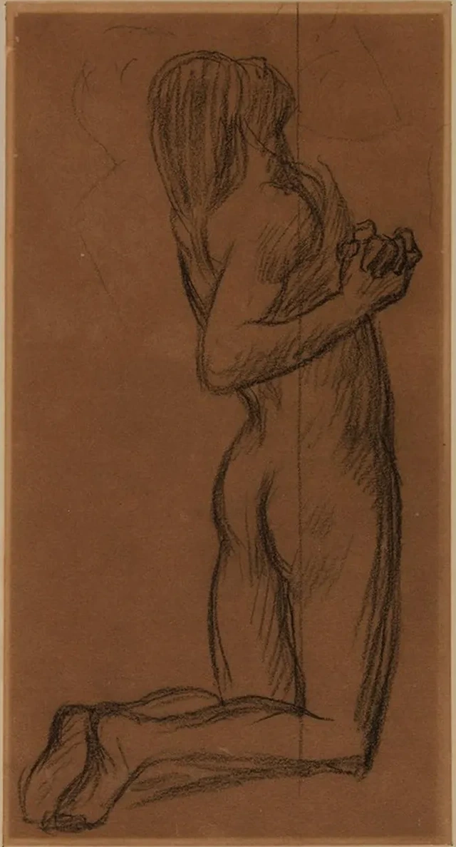 Femme Nue Agenouill E