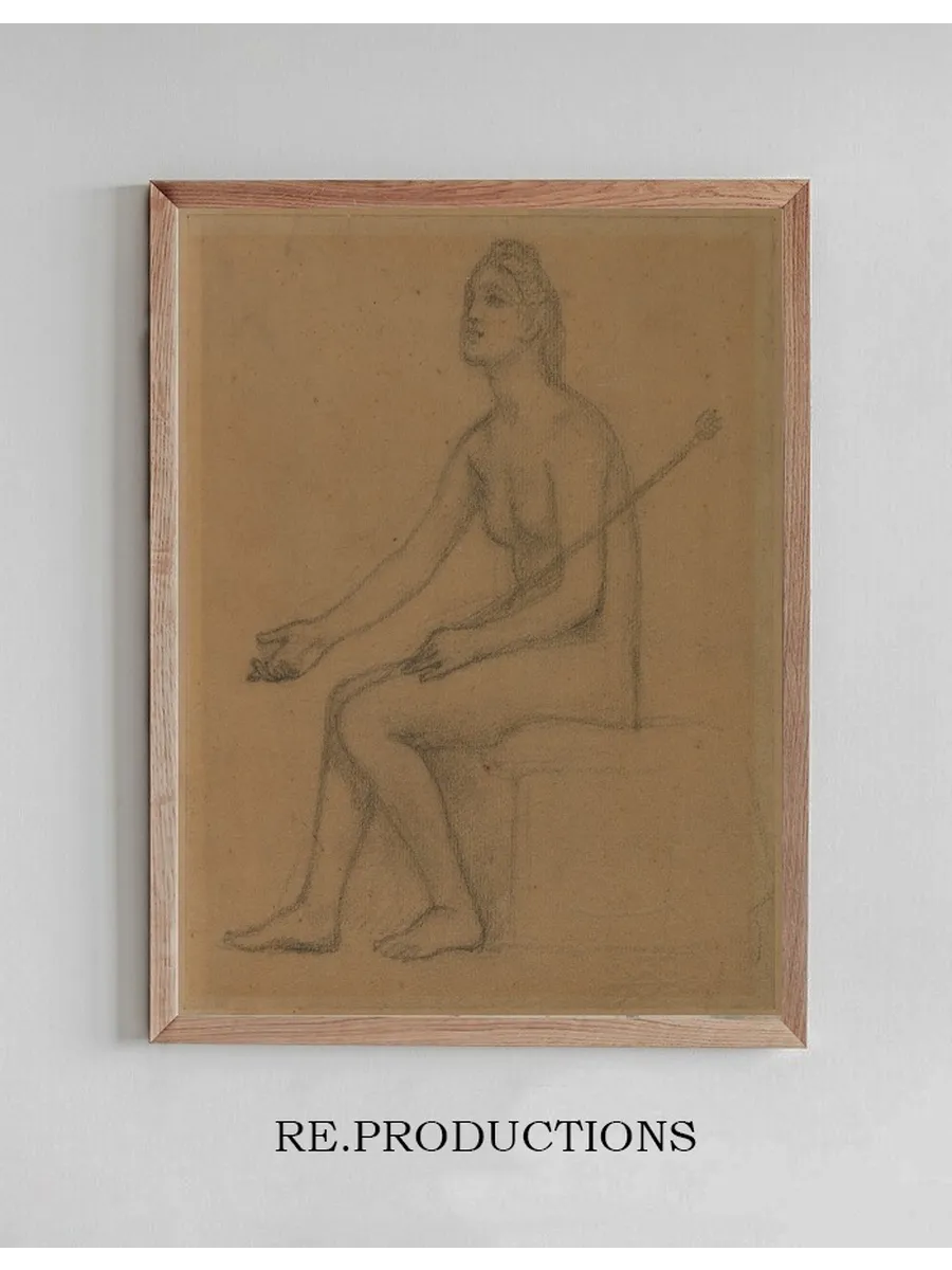 Femme Nue Assise, de Profil Gauche