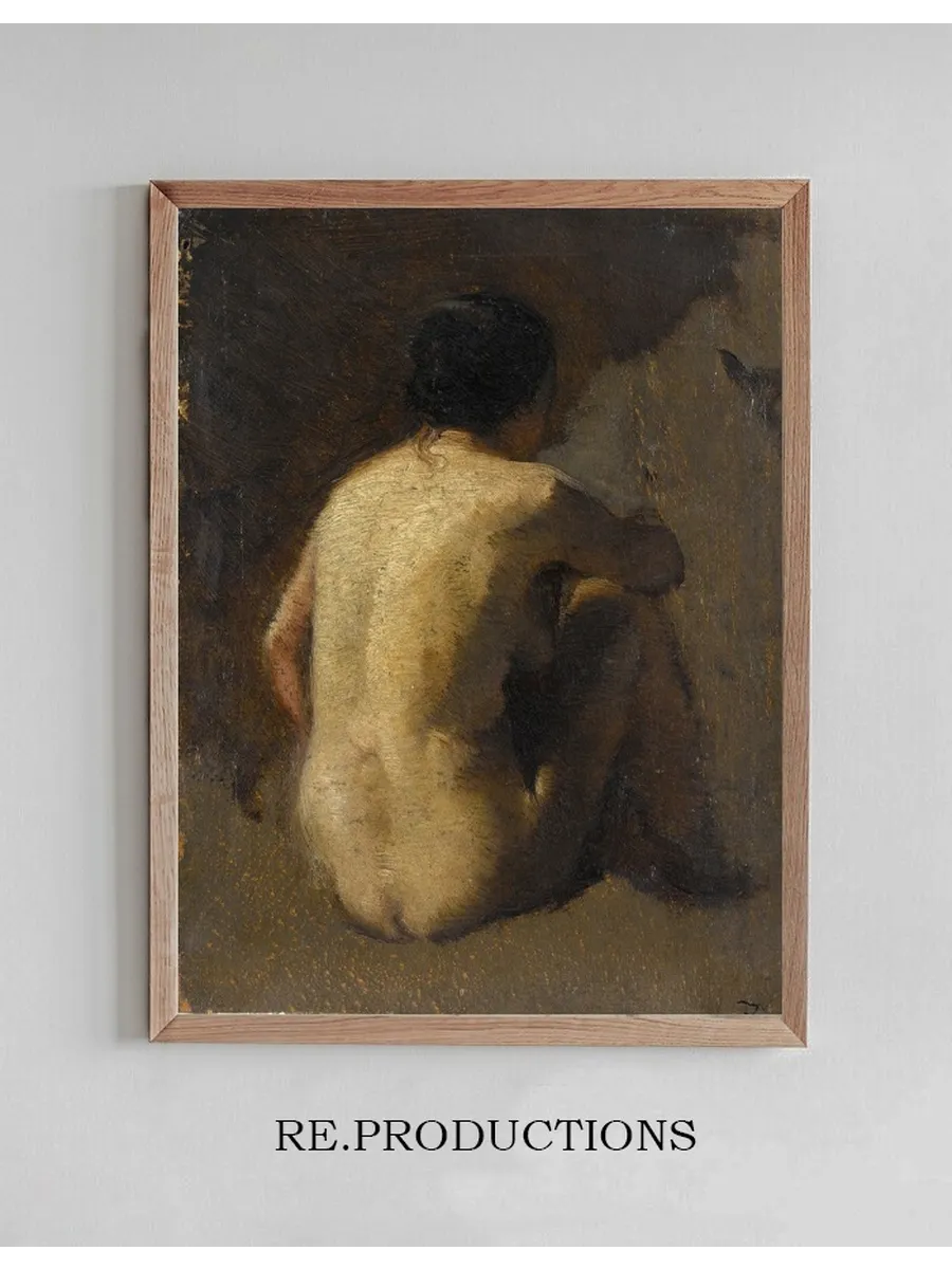 Femme Nue Assise, Vue de Dos