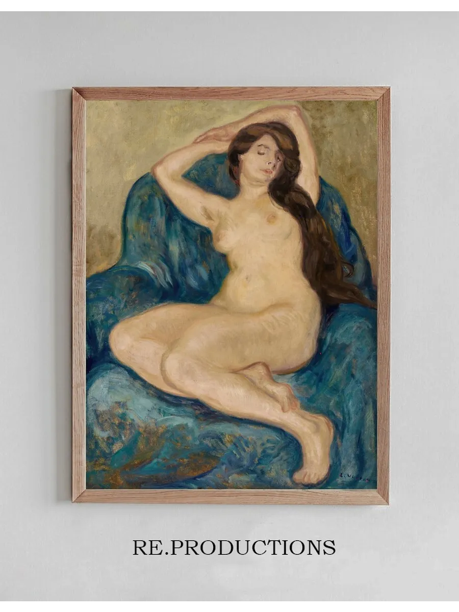 Femme Nue Au Fauteuil Bleu