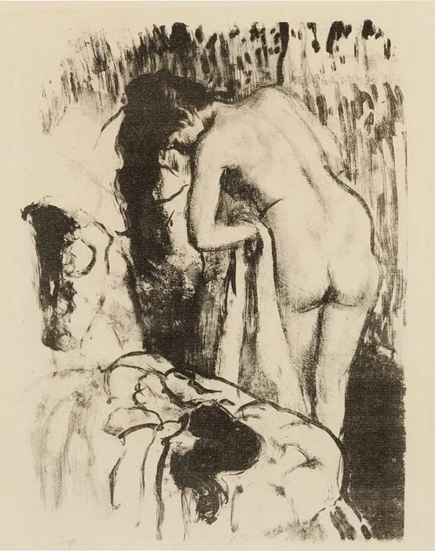 Femme Nue Debout Sa Toilette