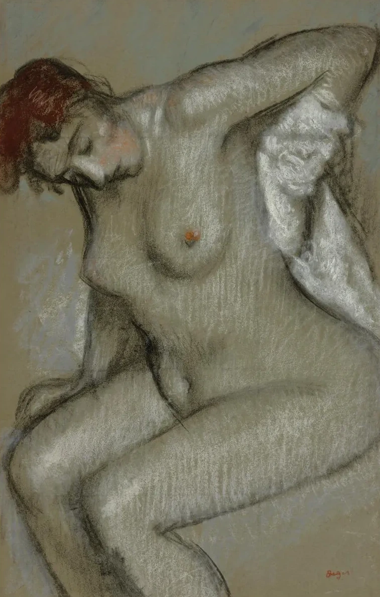 Femme Nue's Essuyant