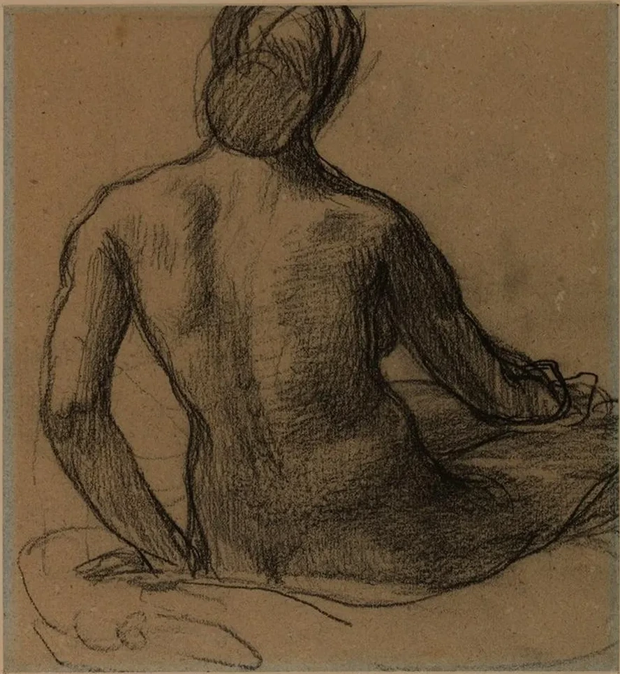 Femme Nue, Assise, de Dos