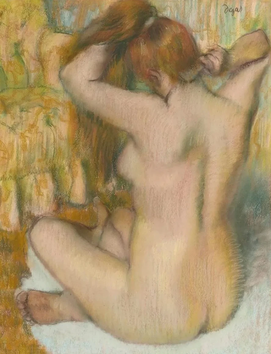Femme Nue, de Dos, Se Coiffant (femme Se Peignant)