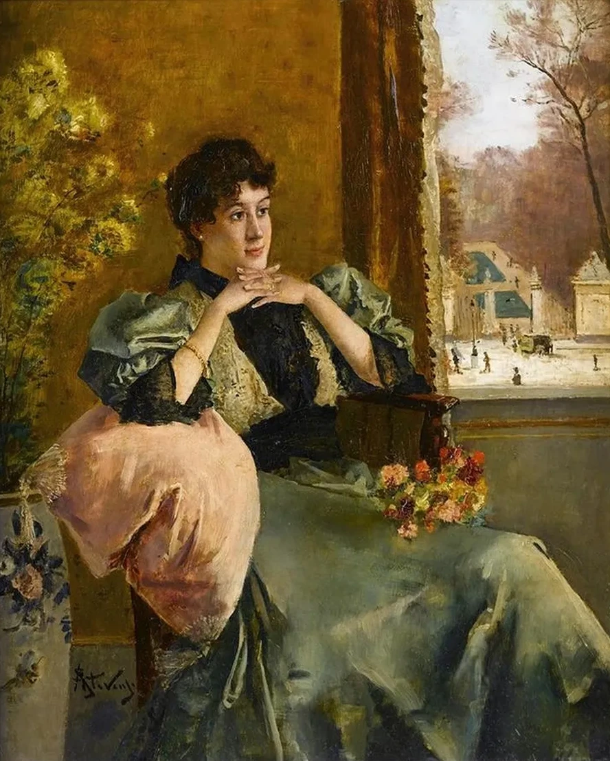 Femme Pensive Pr's D Une Fen Tre