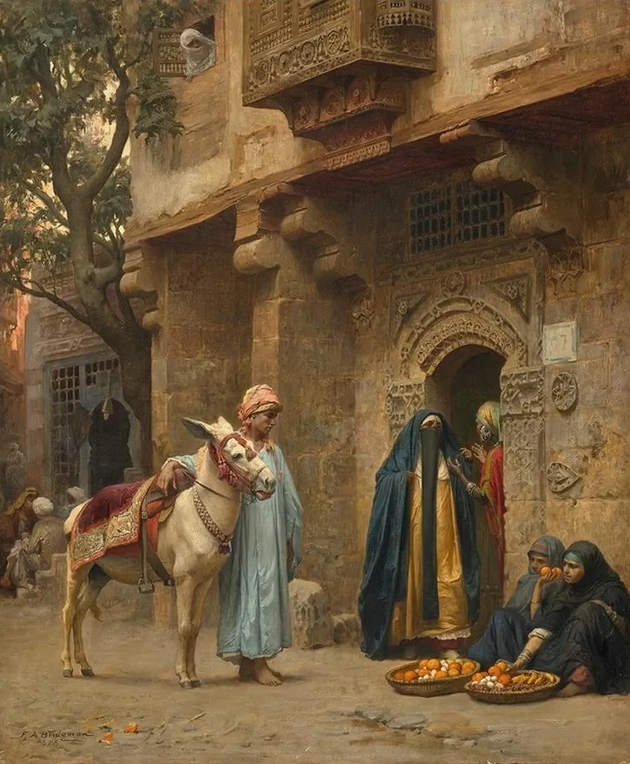 Femmes Arabes Devant Une Porte
