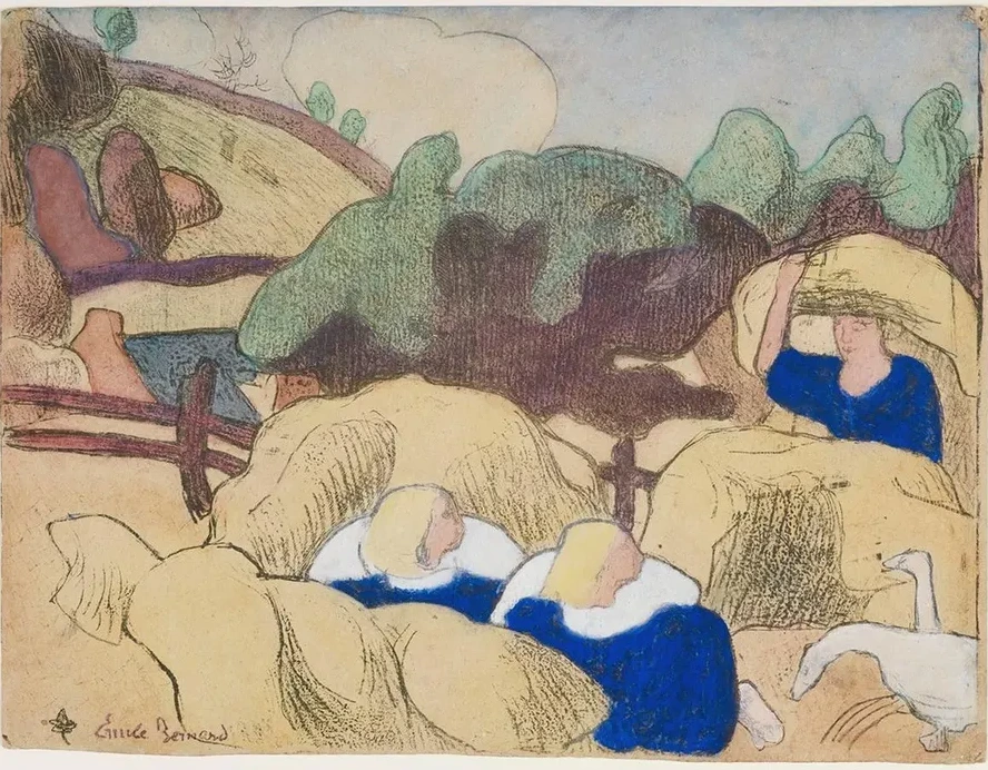 Femmes Faisant les Foins (women Making Haystacks)