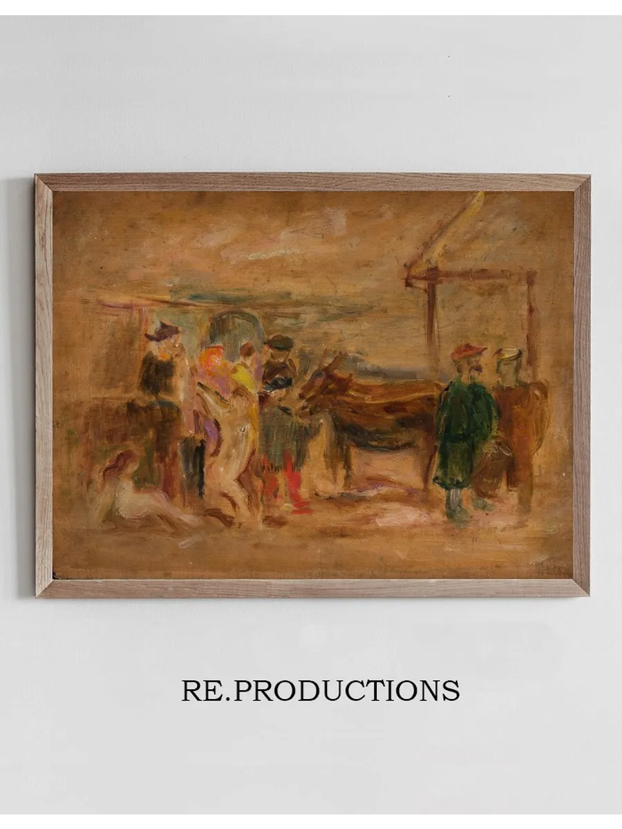 Figural Scene with Donkeys