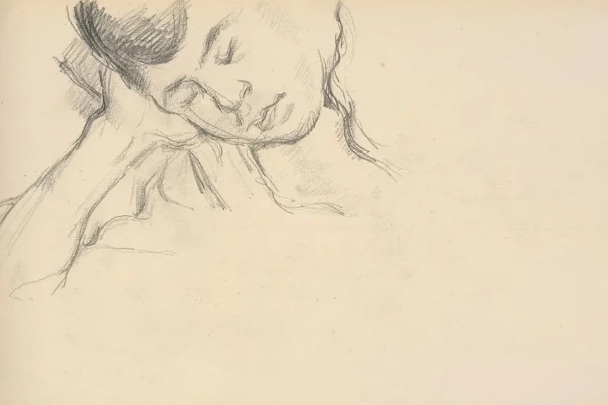 Figure Resting Head on Hand