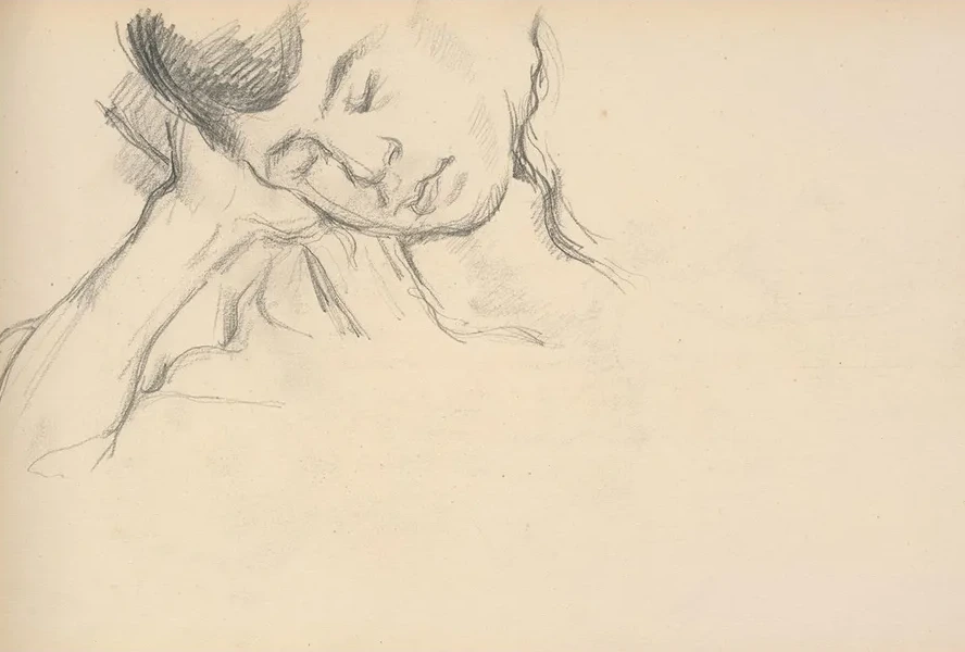 Figure Resting Head on Hand