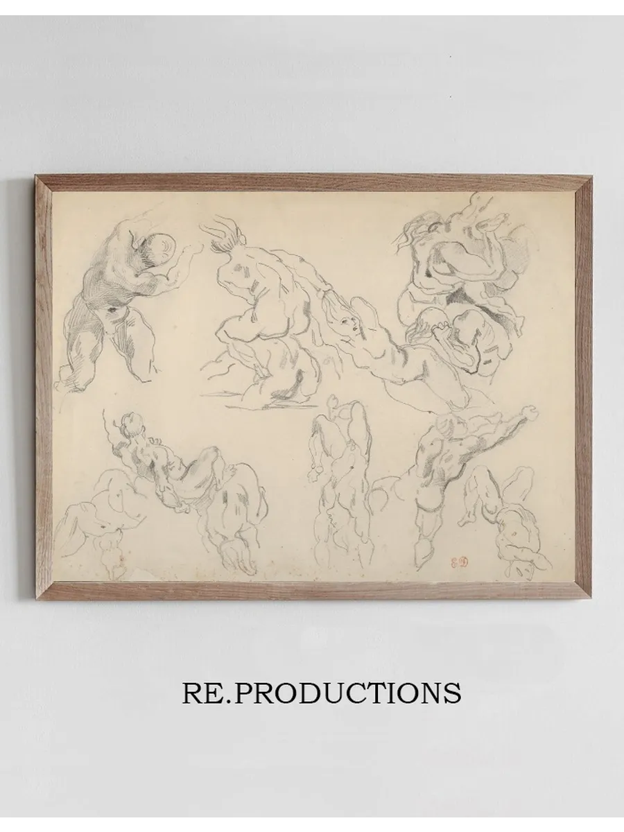 Figure Studies after Rubens's Fall of the Rebel Angels
