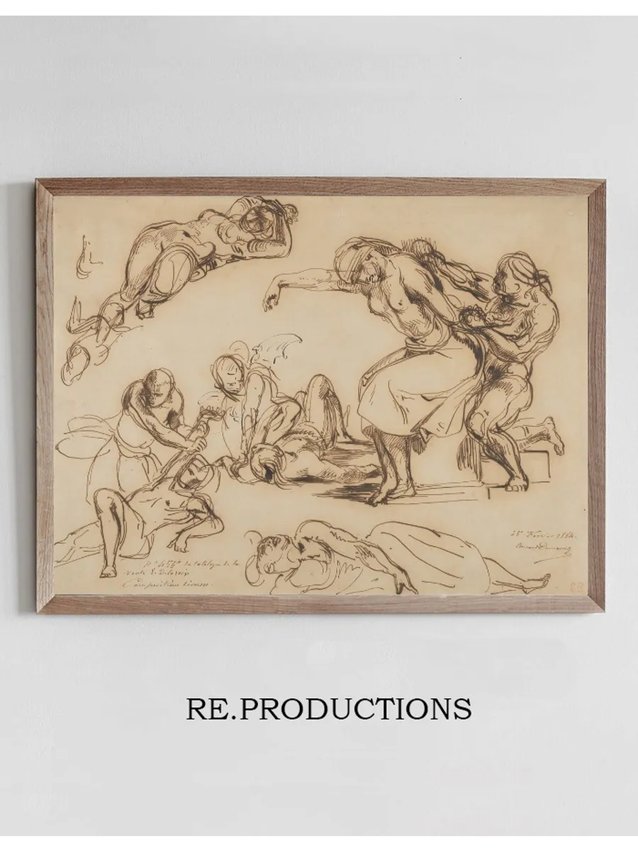 Figure Studies for the Salon du Roi, Palais Bourbon