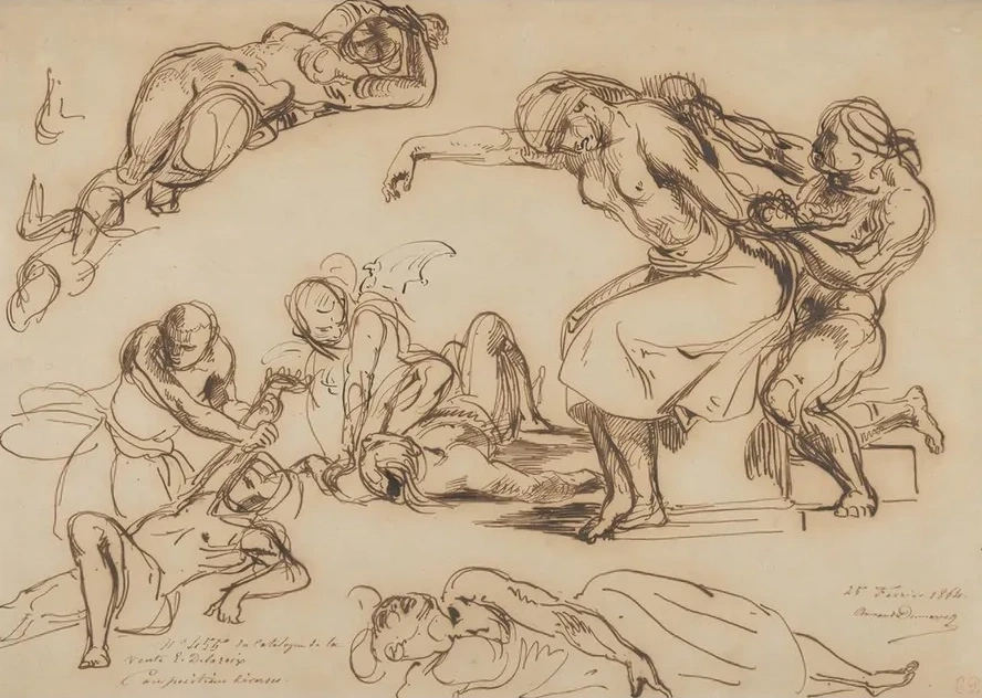 Figure Studies for the Salon du Roi, Palais Bourbon