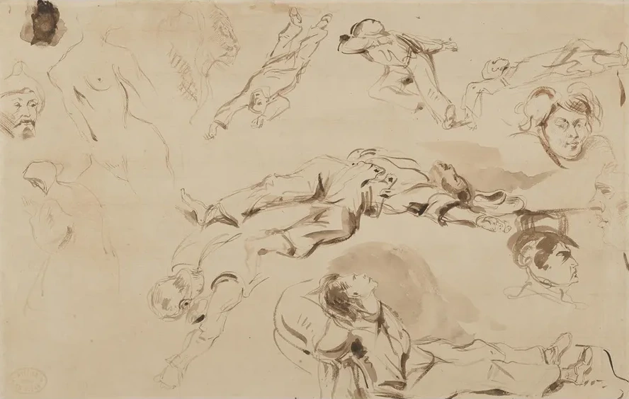 Figure Studies Related to Liberty Leading the People