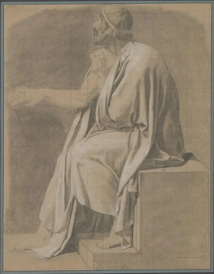 Figure Study for The Death of Socrates