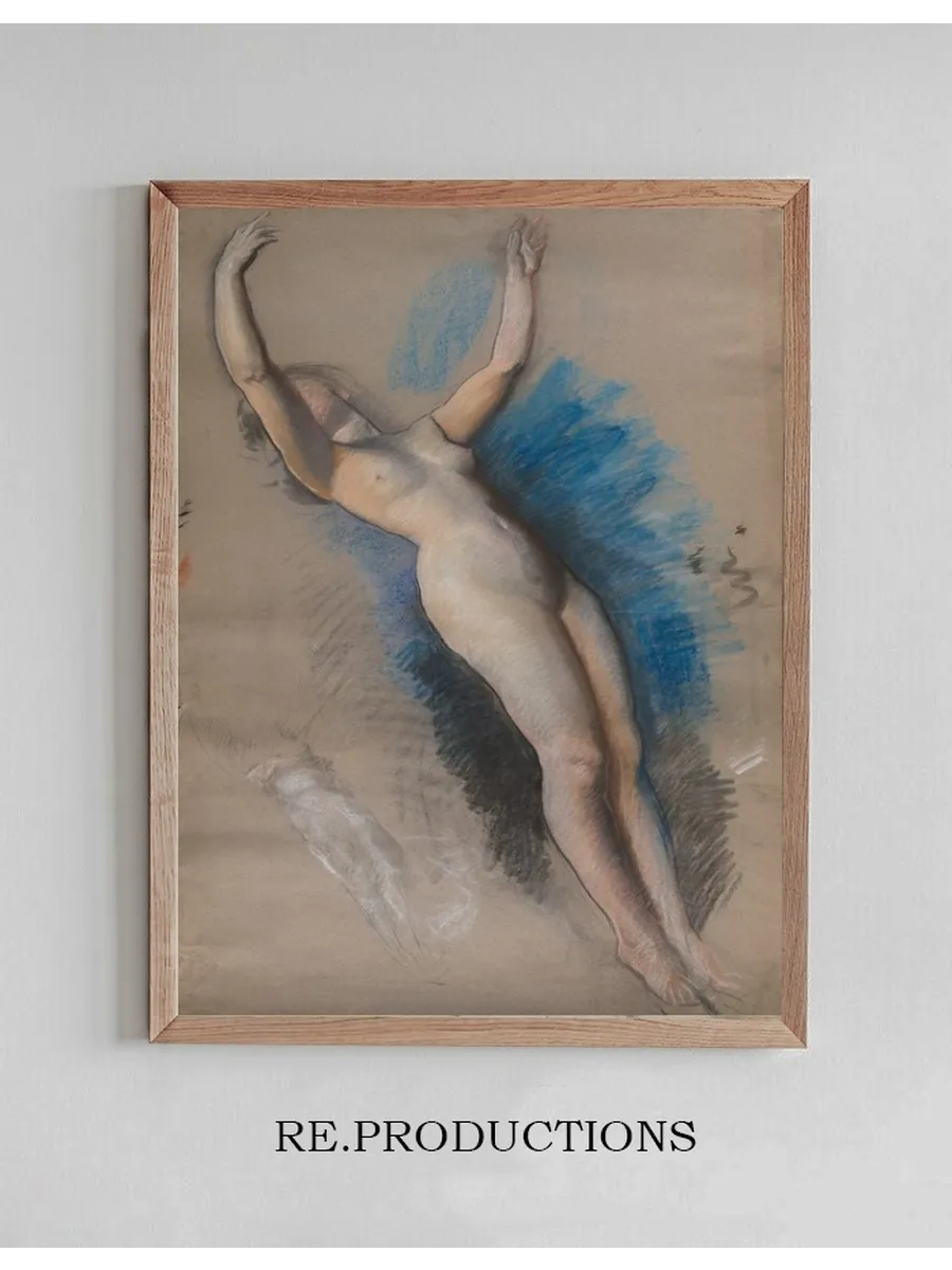 Figure Study for the Spirit of Light, Lunette in the Rotunda of the Pennsylvania State Capitol Atharrisburg