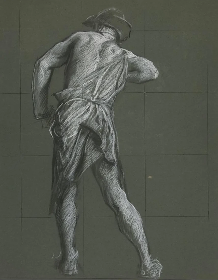 Figure Study for the Spirit of Vulcan, Genius of the Workers in Iron and Steel, Lunette in the Rotunda of the