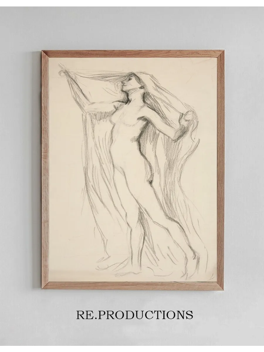 Figure Study for Mural at the State Capitol Building in Harrisburg, Pennsylvania, 1902