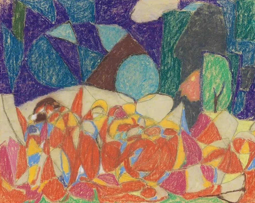 Figurengruppe Unter Lila - Gr Nen Formen