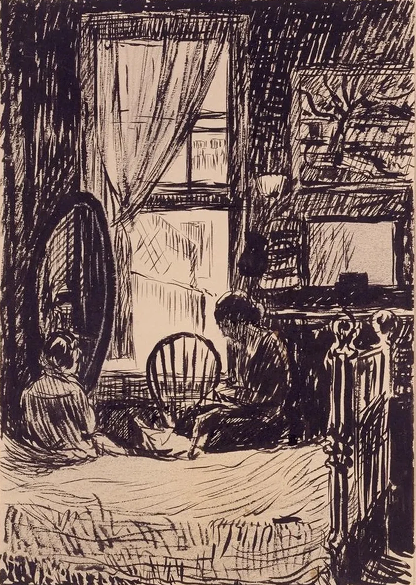 Figures Before Window