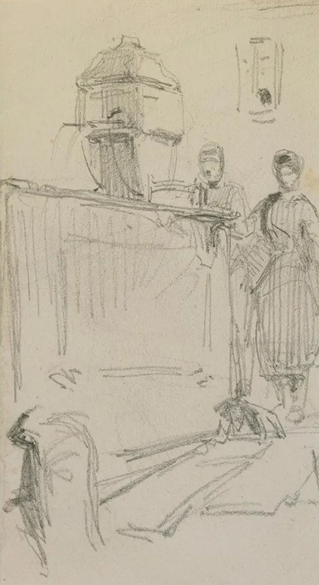 Figures by a Fountain