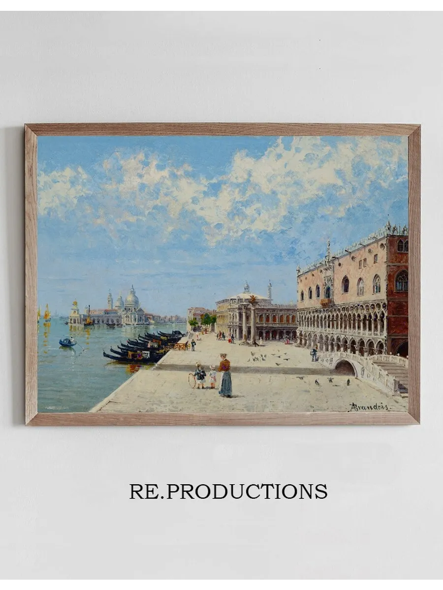 Figures by the Molo with the Libreria, the Punta Della Dogana and Santa Maria Della Salute Beyond
