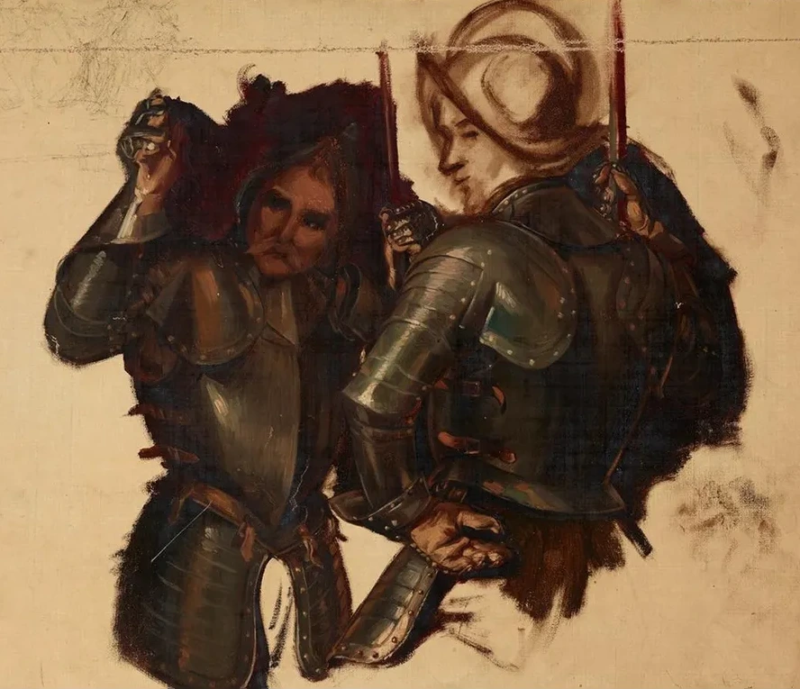 Figures of Armoured Guards. Study to the Painting Catherine Jagiellon in Gripsholm Prison