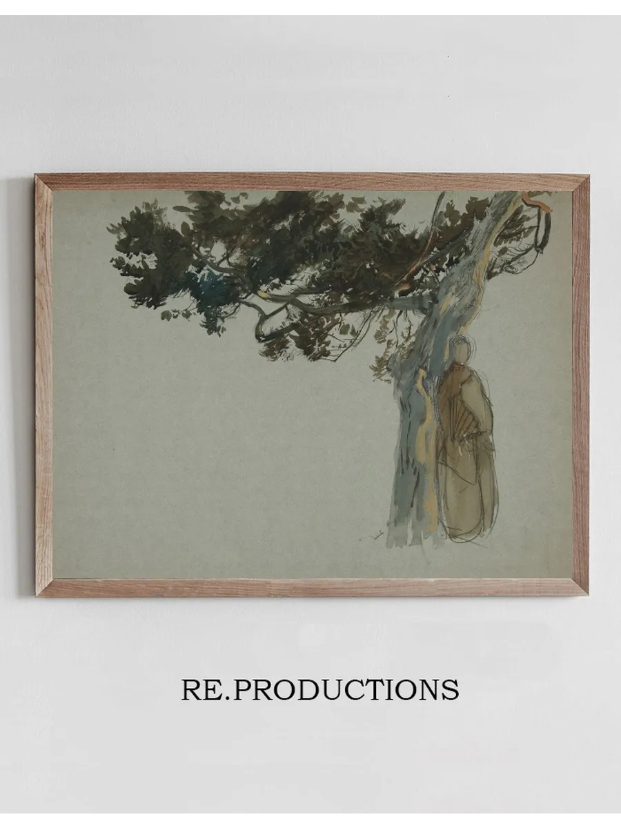 Figures Standing Beneath a Tree