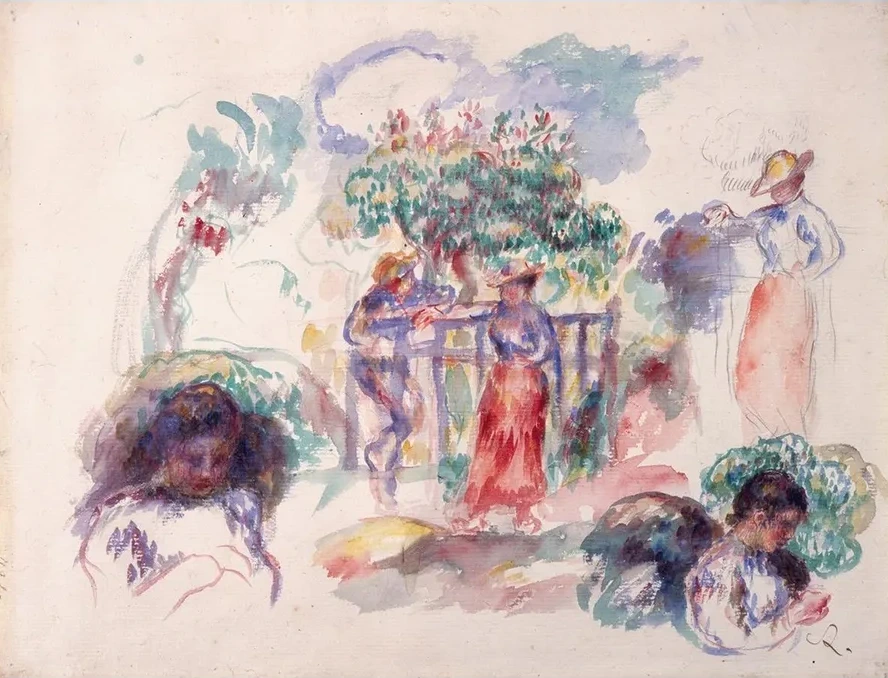 Figures Under a Tree