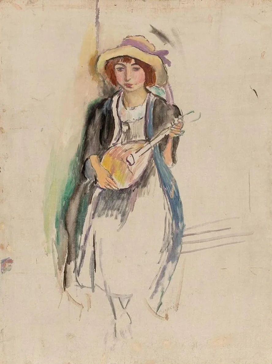 Fille la Mandoline