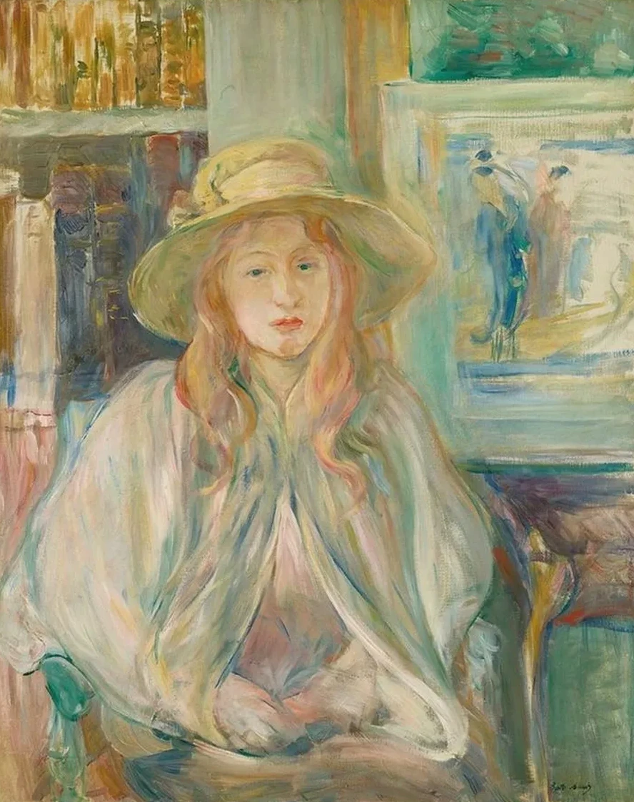Fillette Au Chapeau De Paille