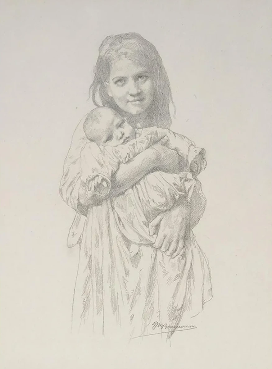 Fillette Et Enfant