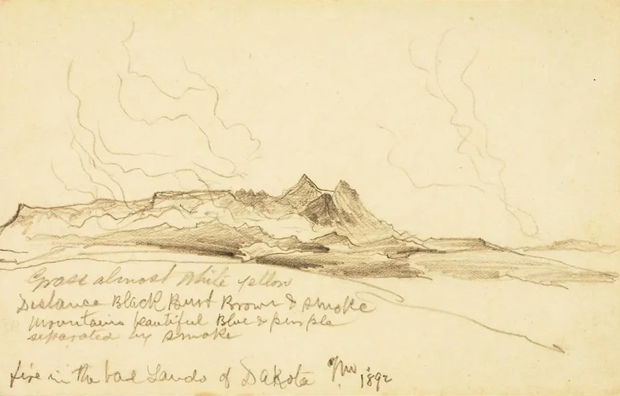 Fire in the Bad Lands of Dakota